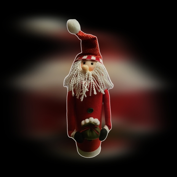 Santa Clause Wine/ Spirits Bottle Holder 12-inch Christmas Decorations - Picture 4 of 8
